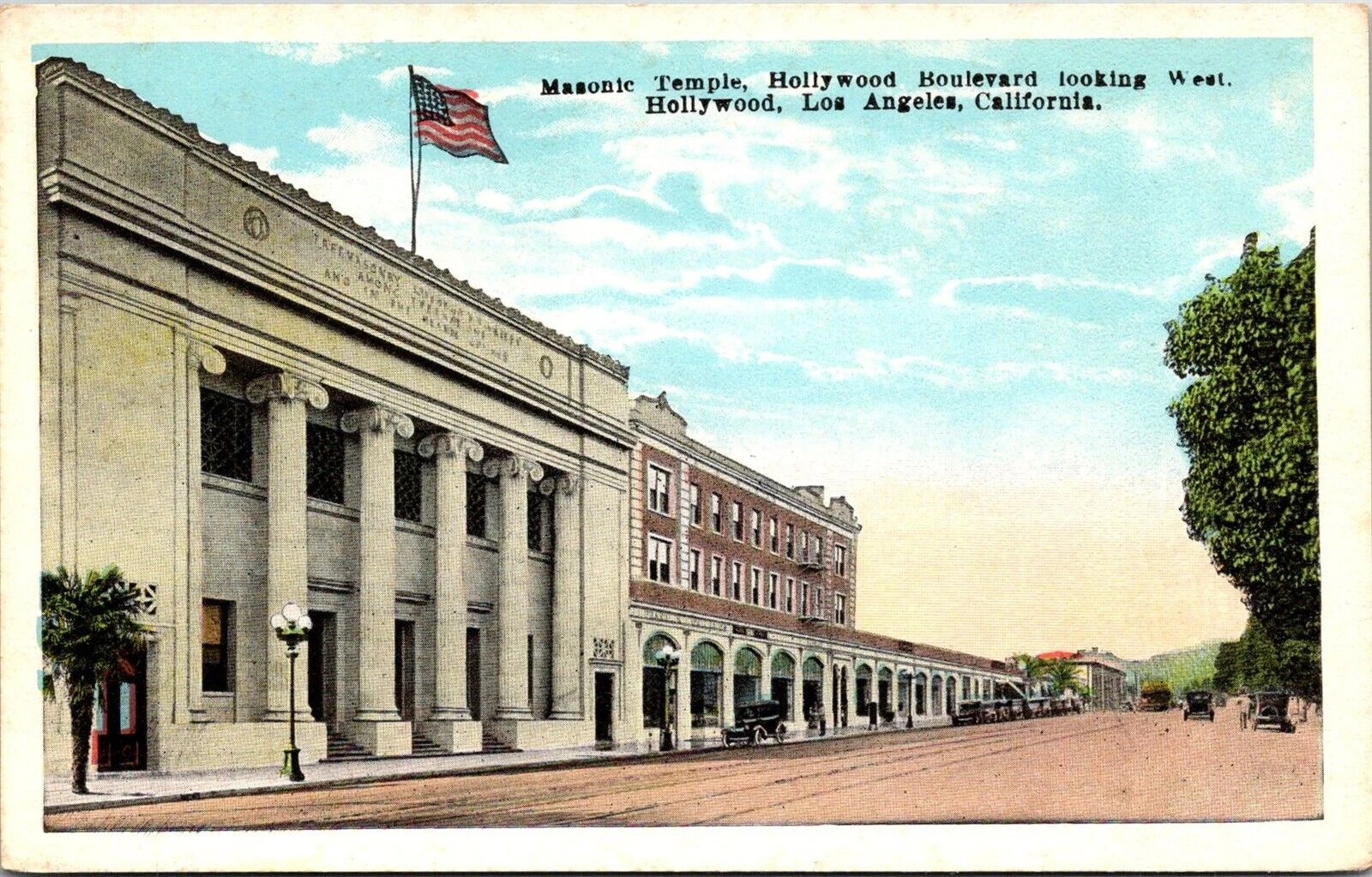 US POSTCARD MASONIC TEMPLE, WEST HOLLYWOOD